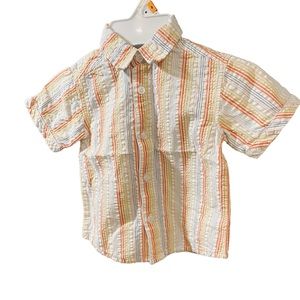 Kenneth Cole Reaction shirt striped short sleeve button down size 12 months
